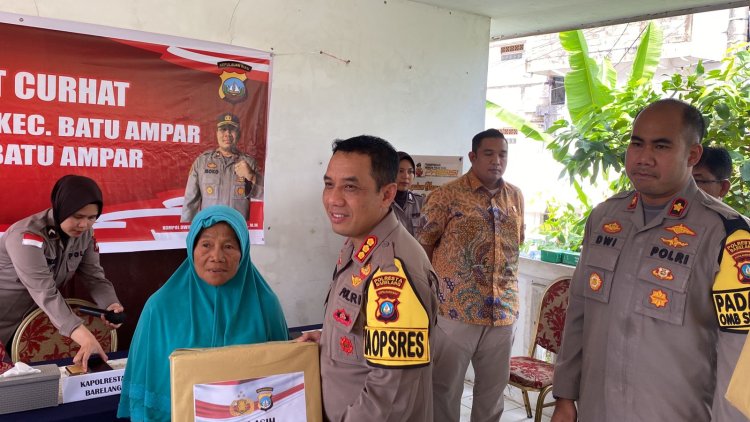 Kapolresta Barelang Tanggapi dan Tindak Lanjuti Curhat Masyarakat Kel. Seraya Kec. Batu Ampar Kota Batam