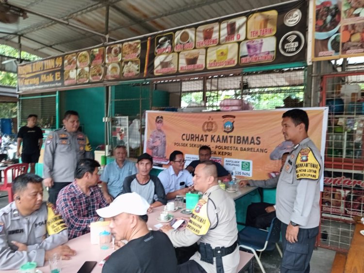 Kegiatan yang kesekian kalinya Jumat Curhat Polsek Sekupang berlokasi di Warung Warga