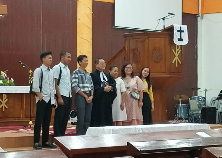 Polsek Bengkong Gelar Kegiatan Minggu Kasih Kamtibmas di Gereja GKPI Tg. Buntung