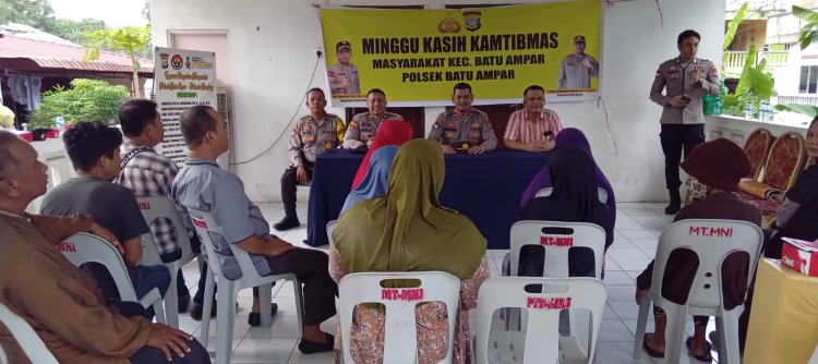 Minggu Kasih Kamtibmas bersama Warga kelurahan kp seraya  Kec.Batu Ampar  kota Batam