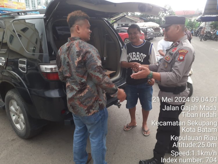 Patroli KRYD, Batara Biru Sekupang Imbau Pengemudi Waspada Terhadap Kejahatan Pecah Kaca