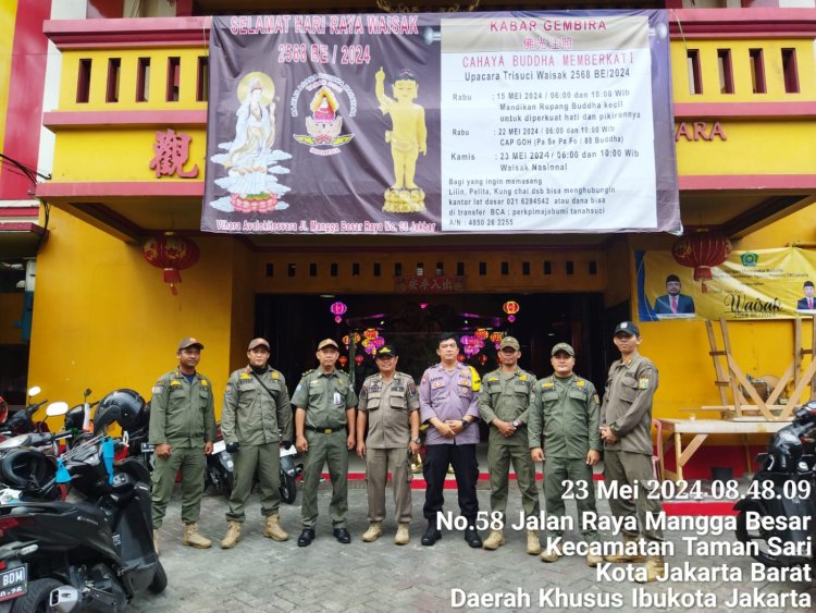 Polres Metro Jakarta Barat Terjunkan 90 Personel Amankan Perayaan Hari Raya Waisak 2568 BE di Jakarta Barat