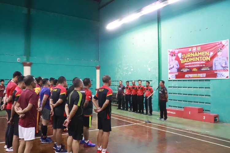 Dalam Rangka Hari Bhayangkara ke – 78, Polres Karimun Gelar Turnamen Badminton