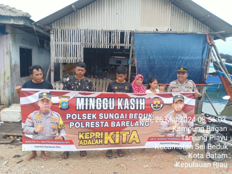 Polsek Sungai Beduk Gelar Kegiatan Minggu Kasih Bersama Masyarakat Kampung Bagan