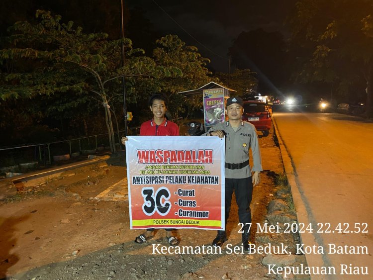 Batara Biru Polsek Sungai Beduk laksanakan patroli dan sambang dialogis berikan rasa aman, Cegah Tindak Kriminal