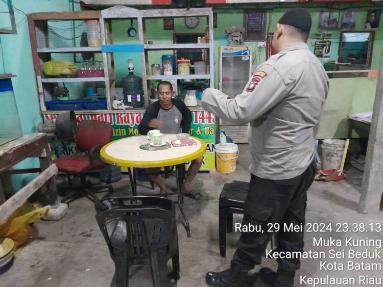 Patroli Cipkon Polsek Sungai Beduk, Cegah Aksi Kejahatan Dan Sampaikan Himbauan Kamtibmas