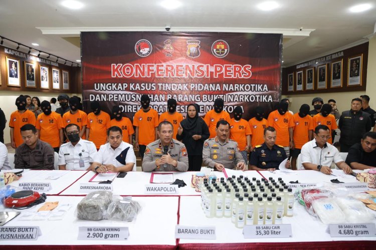 Polda Kepri Tegas dalam P4GN: Ungkap 6 Kasus dan Tangkap 14 Tersangka Narkotika