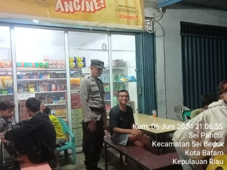 Batara Biru Polsek Sungai Beduk laksanakan patroli dan sambang dialogis berikan rasa aman, Cegah Tindak Kriminal