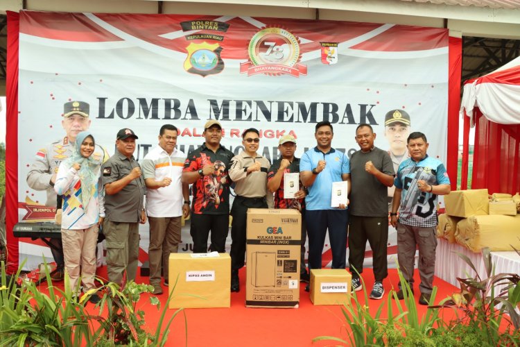 Menyambut Hari Bhayangkara ke-78, Polres Bintan Gelar Lomba Menembak