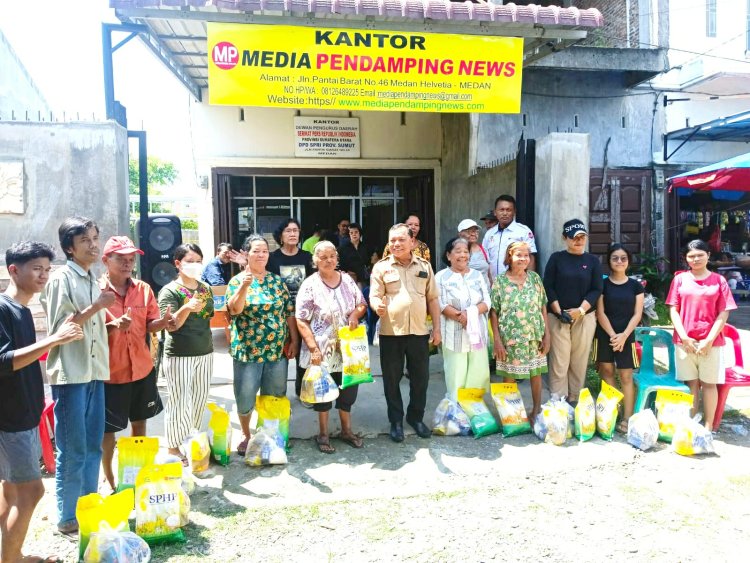 Bakti Sosial Yayasan Victory Bersama Media Pendamping News dan Metropos 24 di Medan Helvetia