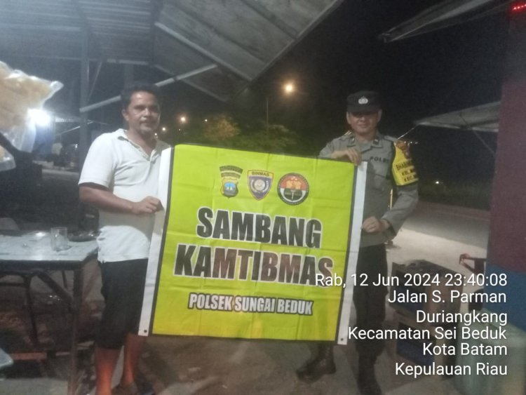 Patroli Cipkon Polsek Sungai Beduk, Cegah Aksi Kejahatan Dan Sampaikan Himbauan Kamtibmas