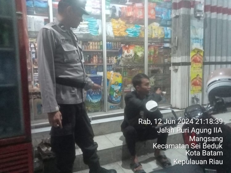 Patroli Cipkon Polsek Sungai Beduk, Cegah Aksi Kejahatan Dan Sampaikan Himbauan Kamtibmas