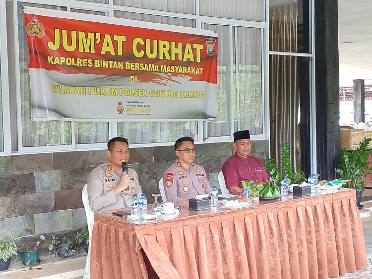 Jumat Curhat Kapolres Bintan Di Kelurahan Kawal Gunung Kijang