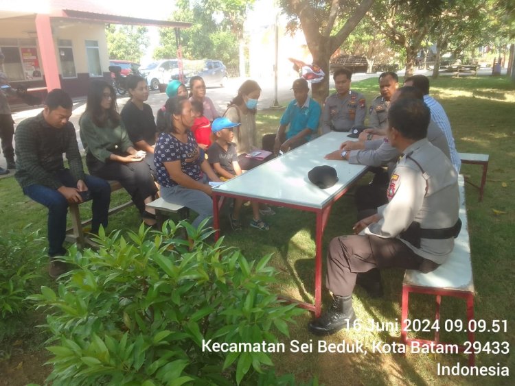 Polsek Sungai Beduk Gelar Kegiatan Minggu Kasih di Kav. Baru Sungai Daun