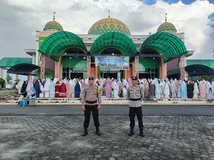 Polres Bintan dan Polsek Jajaran Kerahkan Personel untuk Amankan Sholat Idul Adha 1445 H di Kabupaten Bintan