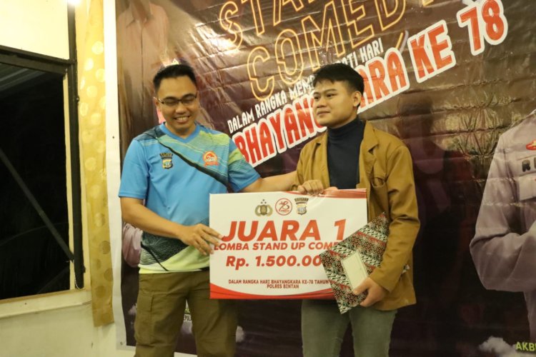 Menyambut HUT Bhayangkara ke-78, Polres Bintan gelar lomba standup comedy