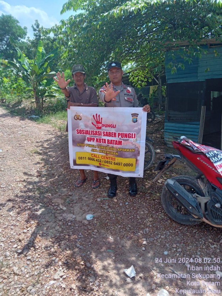 Polsek Sekupang melaksanakan Sosialisasi Sapu Bersih Pungutan Liar atau Saber Pungli