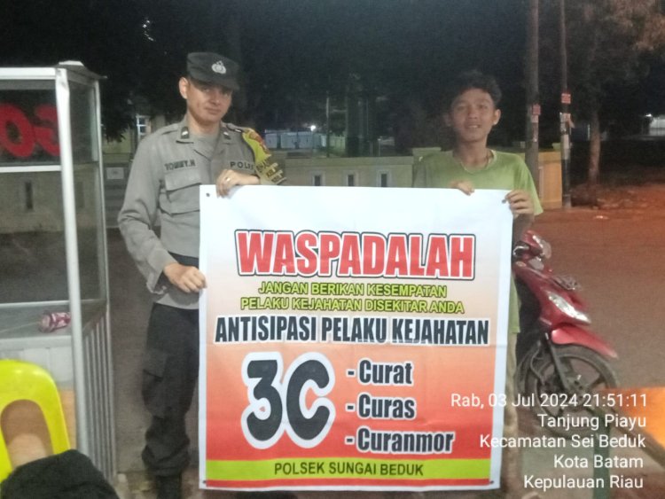 Batara Biru Polsek Sungai Beduk laksanakan patroli dan sambang dialogis berikan rasa aman, Cegah Tindak Kriminal