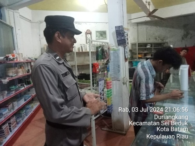 Patroli Cipkon Polsek Sungai Beduk, Cegah Aksi Kejahatan Dan Sampaikan Himbauan Kamtibmas