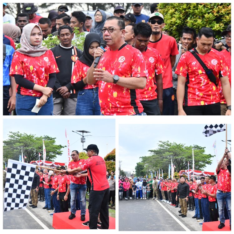 Kapolda Kepri Dorong Gaya Hidup Sehat, Gelar Acara Jalan Santai di Natuna