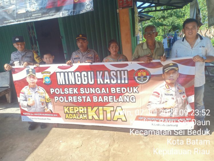 Polresta Barelang Gelar Kegiatan Minggu Kasih di Polsek Sungai Beduk