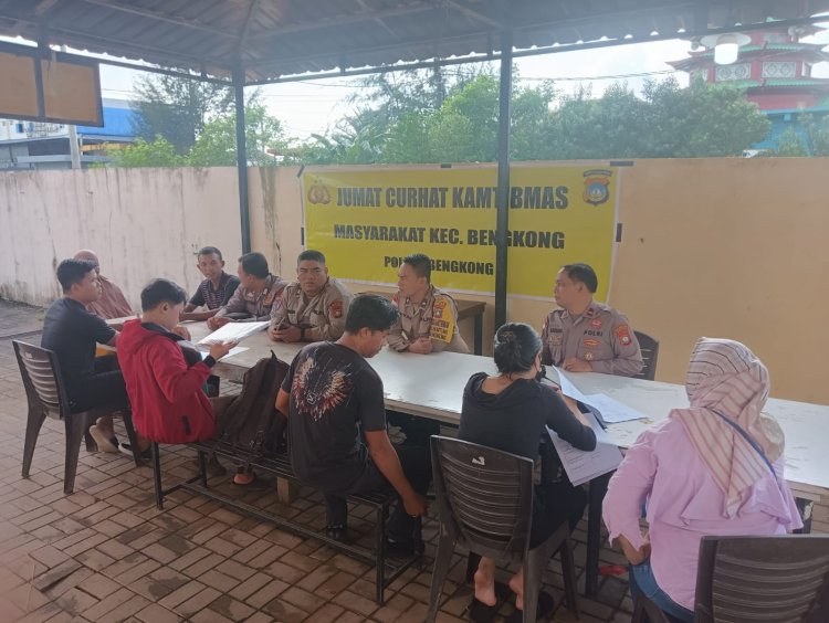 Kegiatan Jumat Curhat Polresta Barelang di Bengkong, Kota Batam