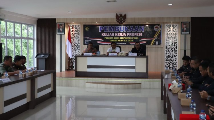 12 Siswa Sespimmen Polri Dikreg Ke-64 T.A. 2024 lakukan Penelitian di Polres Bintan