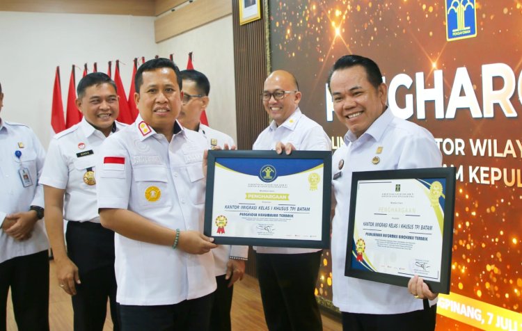 Kantor Imigrasi Kelas I Khusus TPI Batam Raih Dua Penghargaan Bergengsi dari Kemenkumham