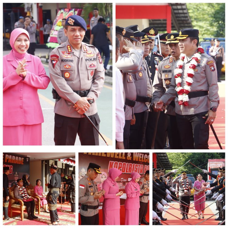 Tradisi Welcome Dan Farewell Parade Iringi Pisah Sambut Kapolresta Barelang