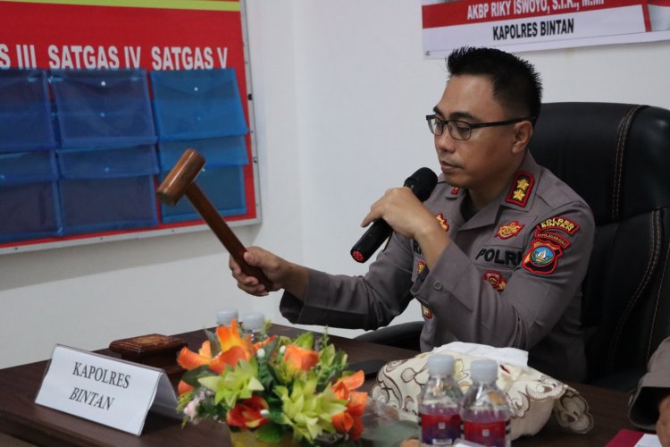 Jelang Operasi Patuh Seligi 2024, Polres Bintan Laksanakan Latpraops