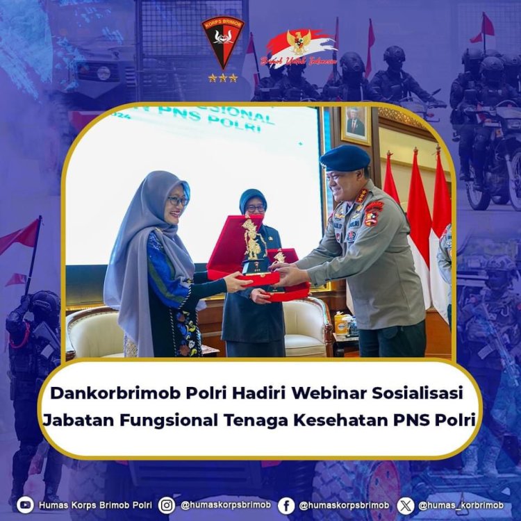 Pentingnya Pemahaman Jabatan Fungsional, Dankorbrimob Polri Buka Webinar Rumpun Kesehatan PNS Polri