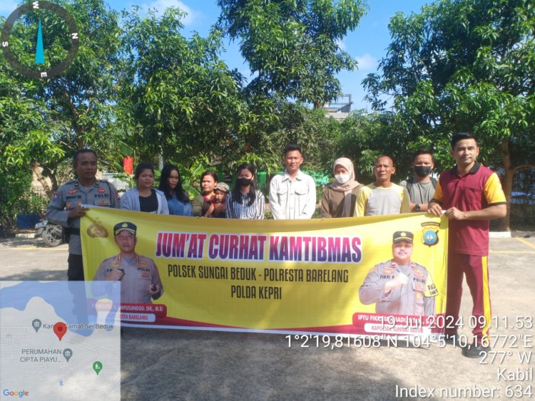 Polsek Sungai Beduk Gelar Program Jumat Curhat Kamtibmas dengan Masyarakat Kecamatan Sungai Beduk