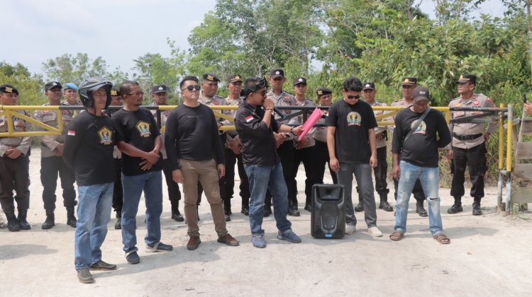 Amankan Aksi Unjuk Rasa Dari LSM DPD Lang Laut, Polres Lingga Turunkan 40 Personel