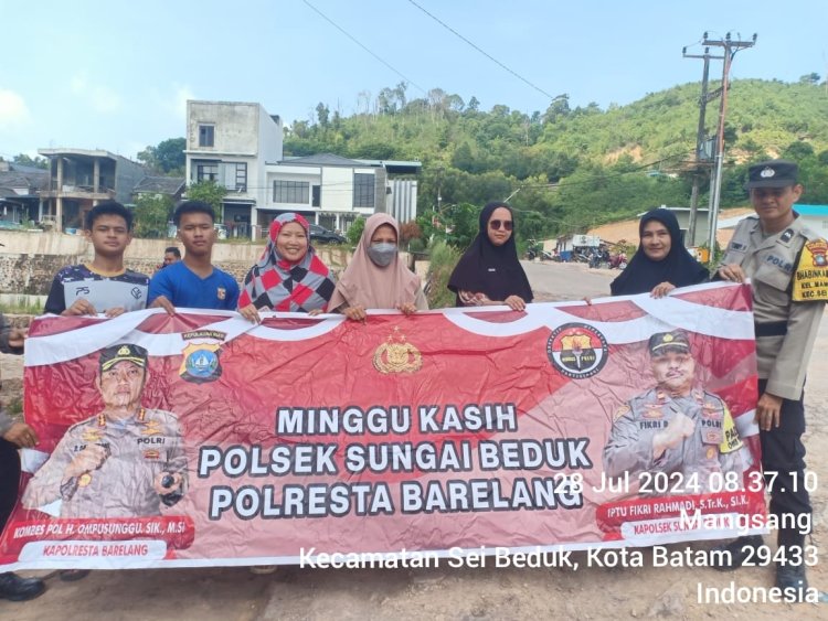 Kegiatan Minggu Kasih Polsek Sungai Beduk Bersama Masyarakat Kampung Layang