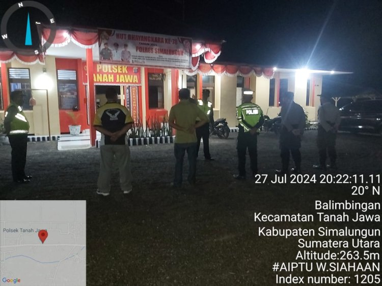 Polsek Tanah Jawa Resor Simalungun Gelar Razia pada Malam Minggu