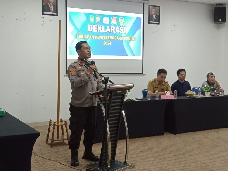 Kapolsek Sekupang Berpesan untuk Bersama-Sama Menjaga Situasi Kamtibmas dalam Deklarasi Kesiapan Pemilu 2024