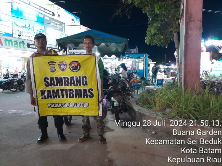 Batara Biru Polsek Sungai Beduk laksanakan patroli dan sambang dialogis berikan rasa aman, Cegah Tindak Kriminal