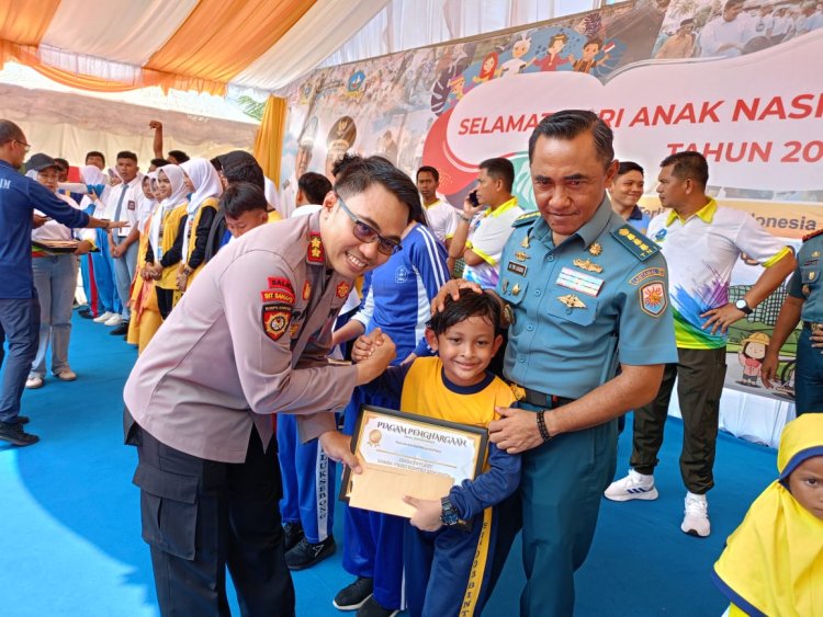 Peringatan Hari Anak Nasional, Polres Bintan Terima Penghargaan