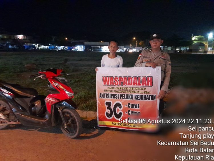 Batara Biru Polsek Sungai Beduk laksanakan patroli dan sambang dialogis berikan rasa aman, Cegah Tindak Kriminal