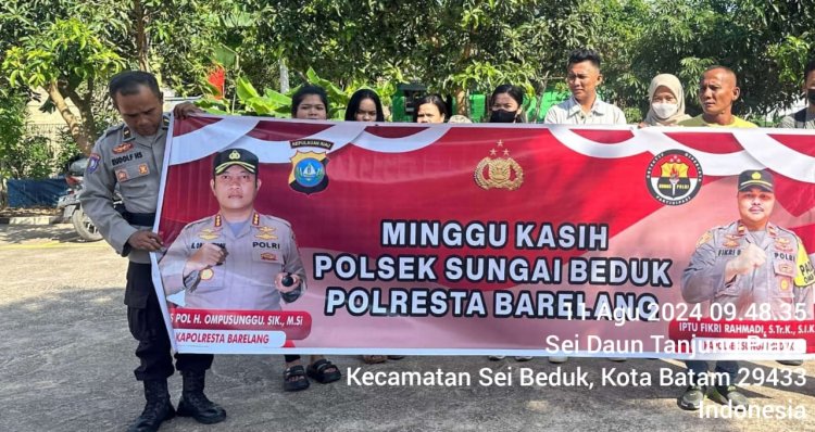 Warga Sungai Beduk Apresiasi Kepolisian dalam Kegiatan Minggu Kasih