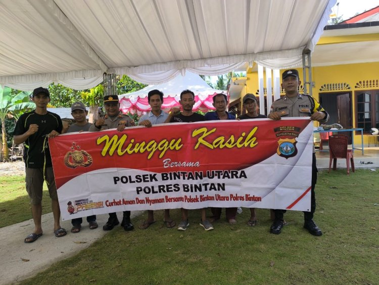 Giat Rutin Minggu Kasih Polres Bintan Ajak Masyarakat Jaga Kamtibmas Menjelang Pilkada Serta Kenalkan Aplikasi Polri Presisi