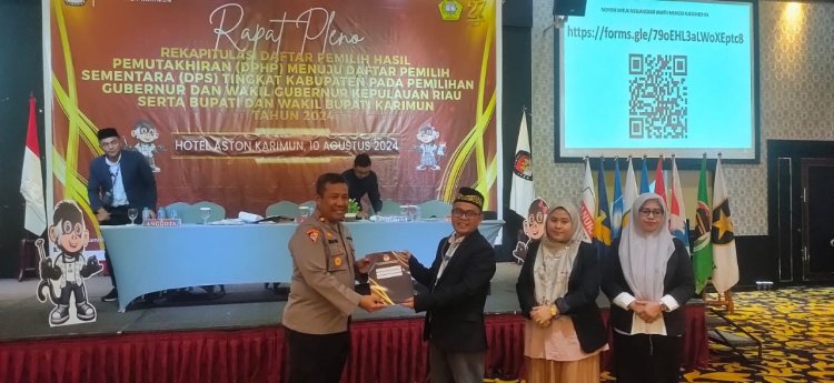 Polres Karimun Hadiri Rekapitulasi DPHP di Hotel Aston