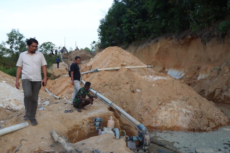 Komitmen Polres Bintan Berantas Tambang Ilegal di Kabupaten Bintan, Amankan Penambang.