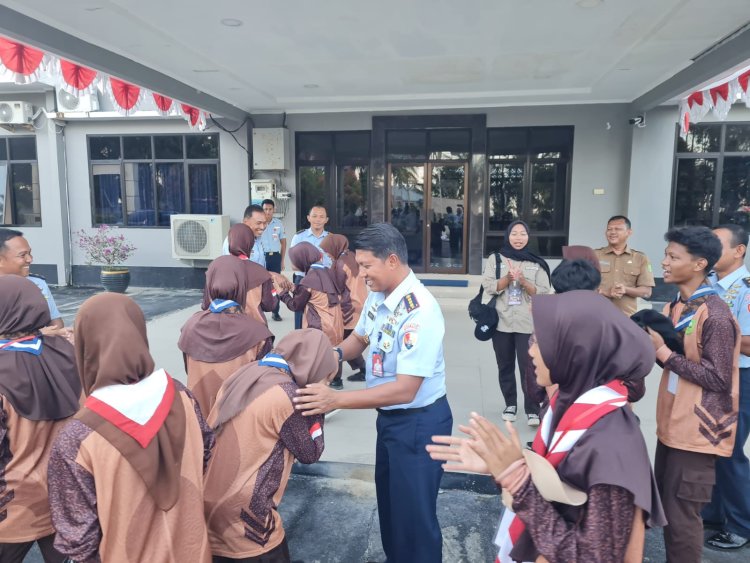 Danlanud RSA Natuna Terima Kunjungan Peserta Kemah Besar Pramuka Kabupaten Natuna