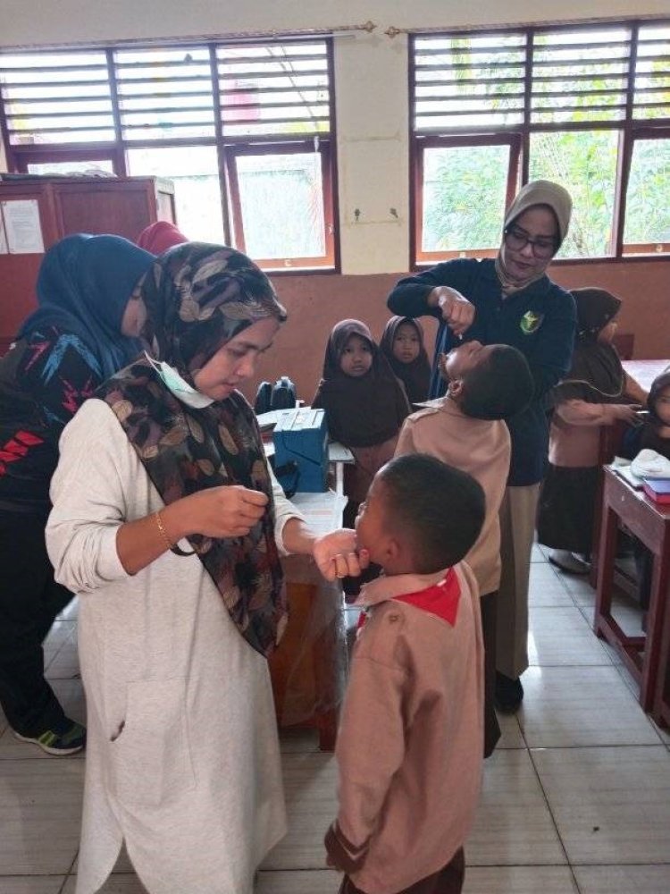 Sidokkes Polres Karimun Dukung Pelaksanaan Pekan Imunisasi Nasional (PIN) Polio di Kabupaten Karimun