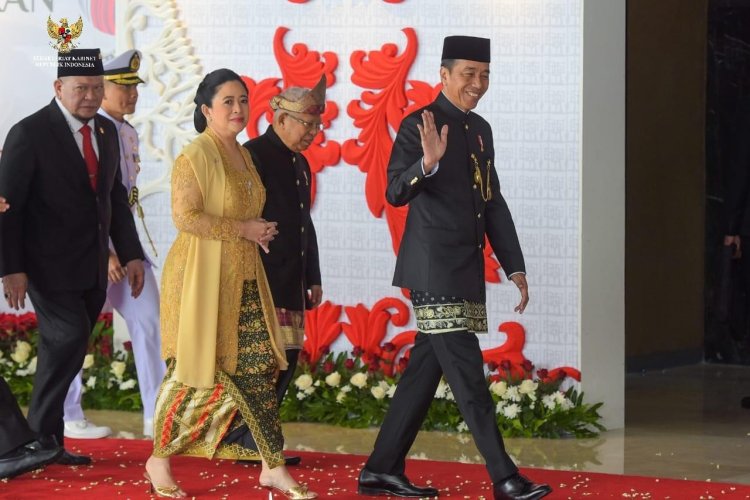 Presiden Jokowi Kenakan Busana Adat Betawi dalam Pidato Kenegaraan di Gedung Nusantara