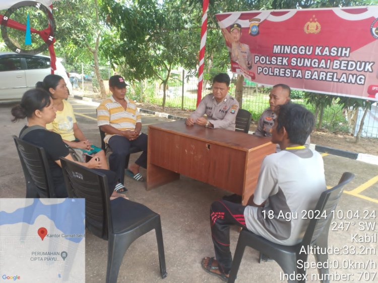 Polsek Sungai Beduk Gelar Kegiatan Minggu Kasih di Kelurahan Duriangkang