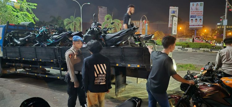 Patroli Rutin Polresta Barelang: 191 Sepeda Motor Berknalpot Brong Diamankan