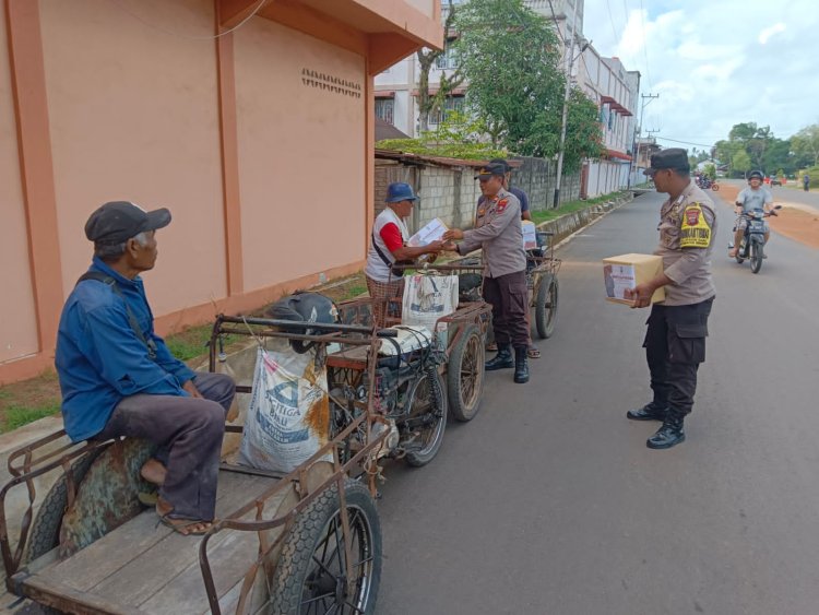 Polsek Dabo Singkep kembali menyalurkan bantuan sosial (bansos) kepada masyarakat