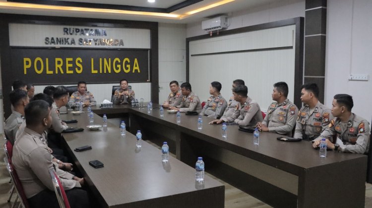 Supervisi Personel dan Perlengkapan Sabhara Polres Lingga Siap Amankan Tahapan Pilkada